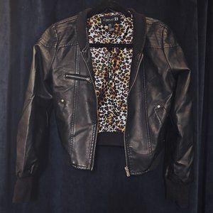 Black Leather Jacket - Forever 21